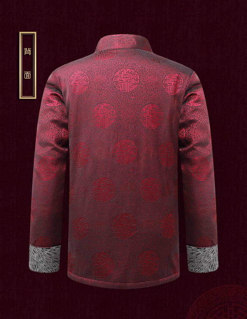 古典花紋男士唐裝，復(fù)古風(fēng)喜慶唐裝