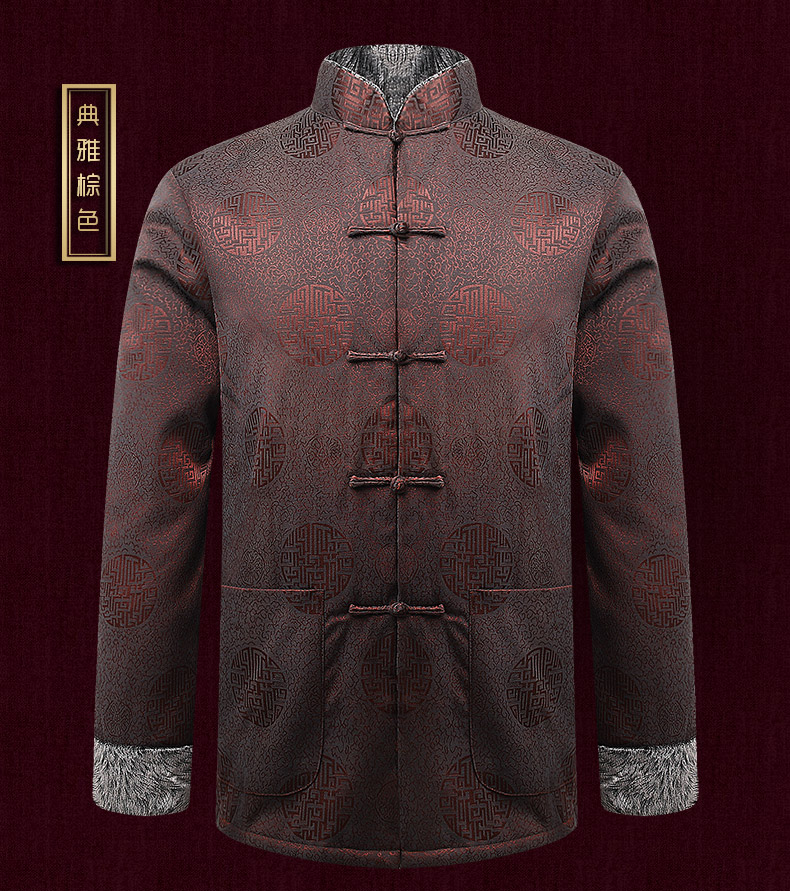 古典花紋男士唐裝，復(fù)古風(fēng)喜慶唐裝