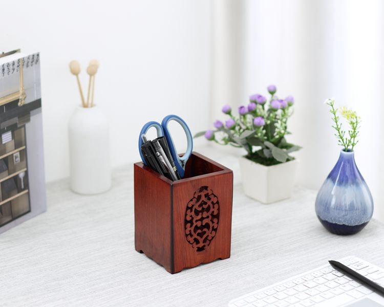 時尚家佳樂文學花梨木筆筒