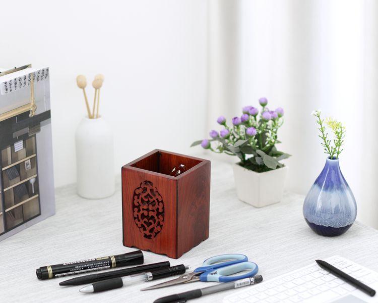 時尚家佳樂文學花梨木筆筒
