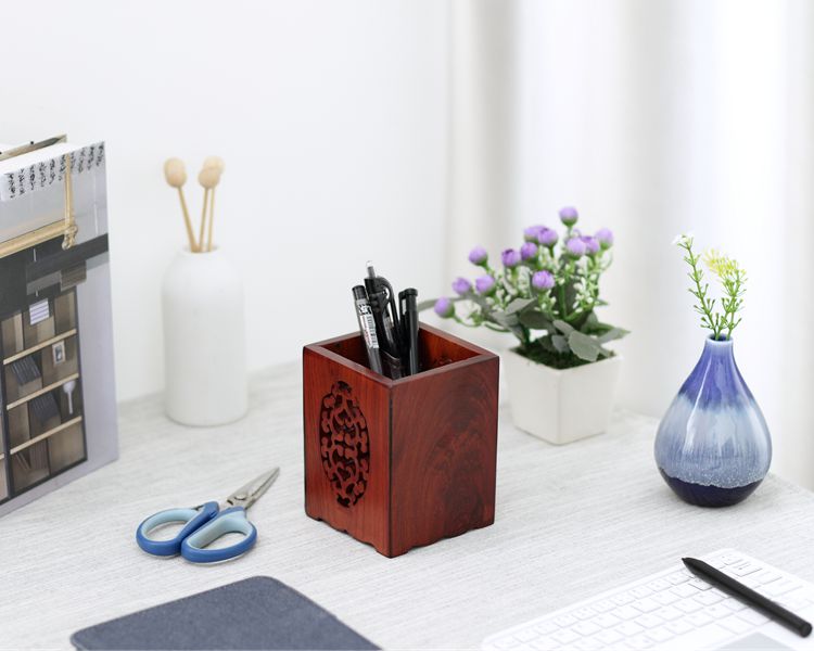 時尚家佳樂文學花梨木筆筒