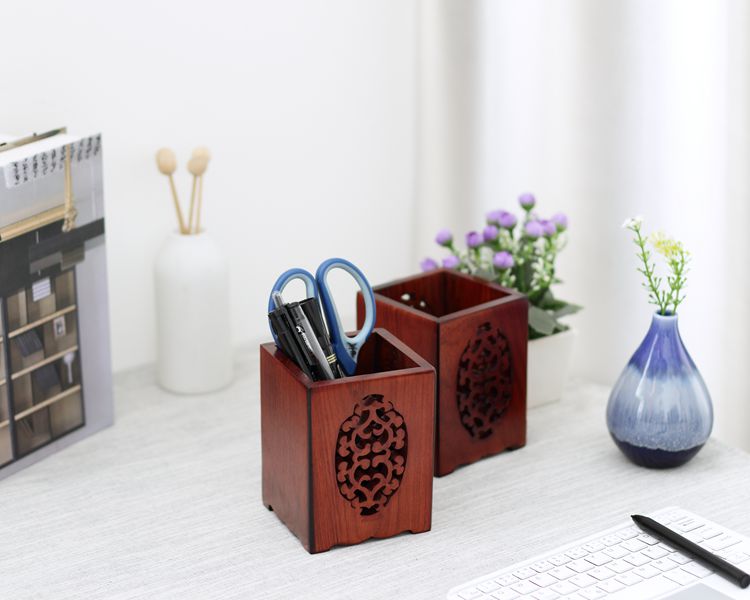 時尚家佳樂文學花梨木筆筒