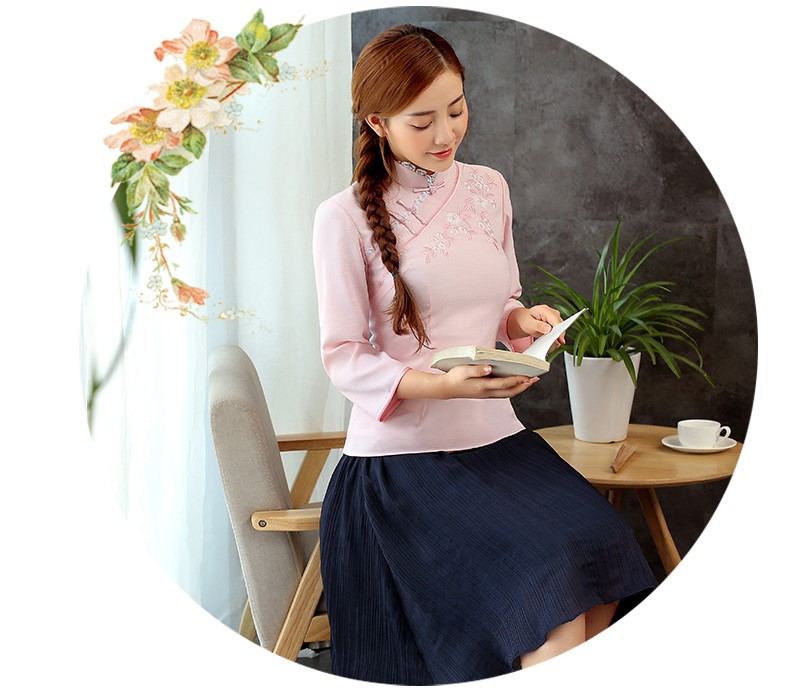 古典小繡花家佳樂(lè)文學(xué)女士唐裝