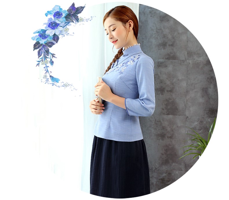 古典小繡花家佳樂(lè)文學(xué)女士唐裝