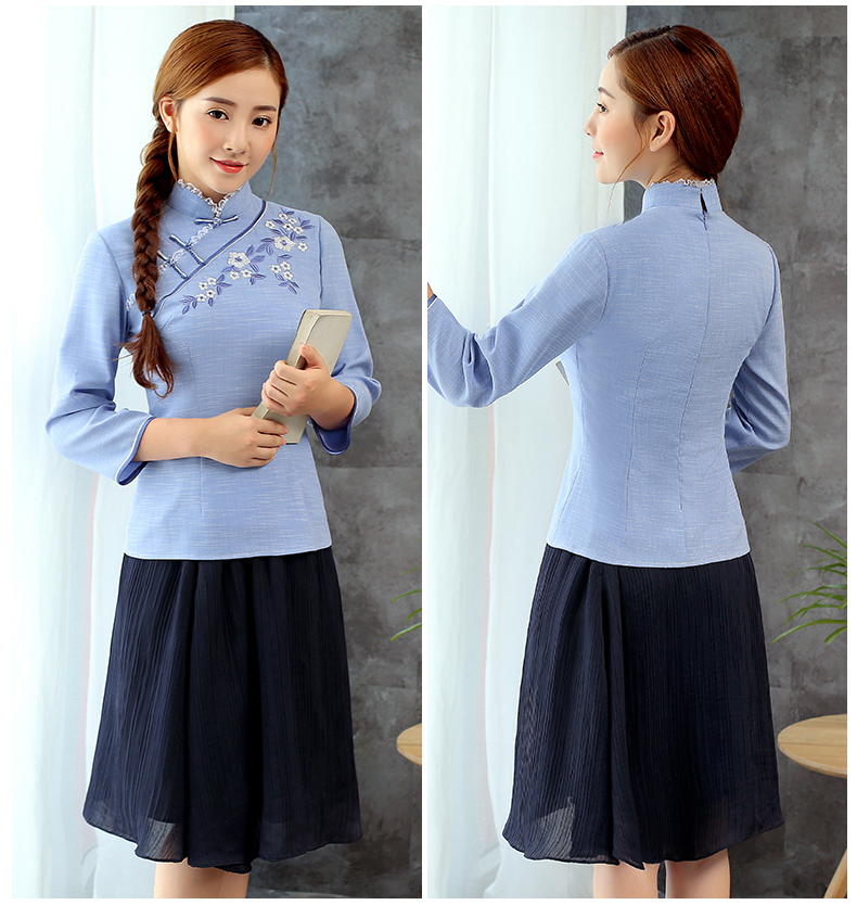 古典小繡花家佳樂(lè)文學(xué)女士唐裝