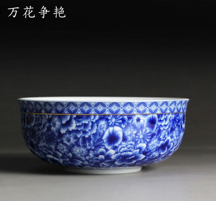 復古風高白青花茶洗水盂