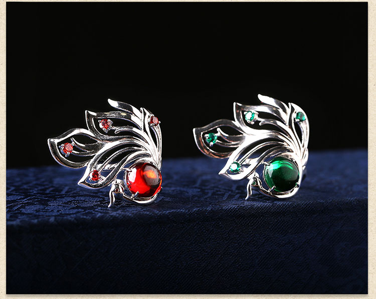 家佳樂(lè)文學(xué)鋯石夸張銀戒指