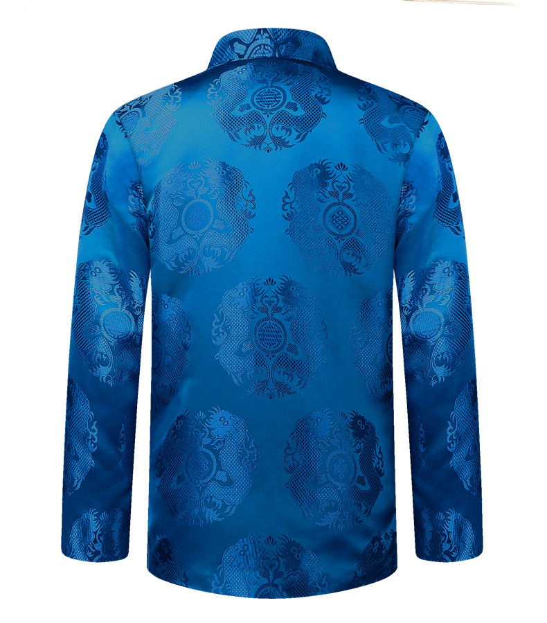 寶藍(lán)色中式唐裝外套，用心品質(zhì)回歸本心