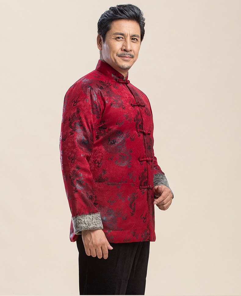 喜慶唐裝禮服外套，復(fù)古風(fēng)男士唐裝