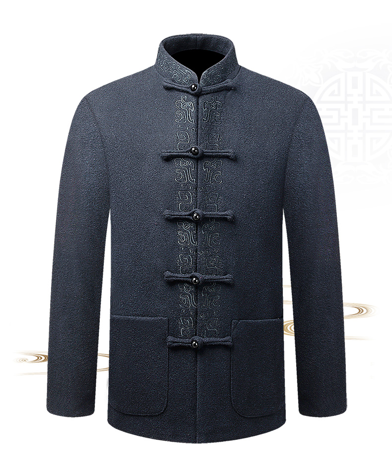 簡約時尚中式花邊紋唐裝外套