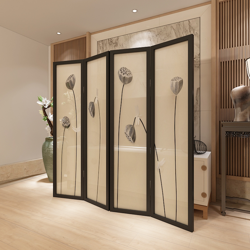 中式古典禪意蓮蓬屏風(fēng)隔斷