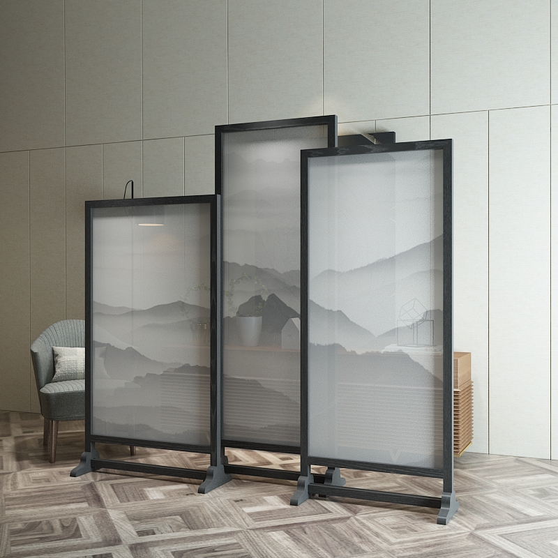 簡(jiǎn)約時(shí)尚新中式古典意境屏風(fēng)隔斷