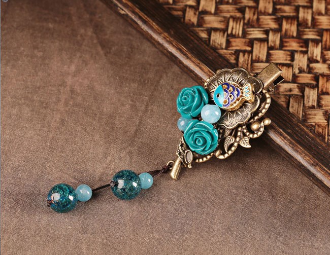 家佳樂文學(xué)琉璃流蘇發(fā)夾頭飾