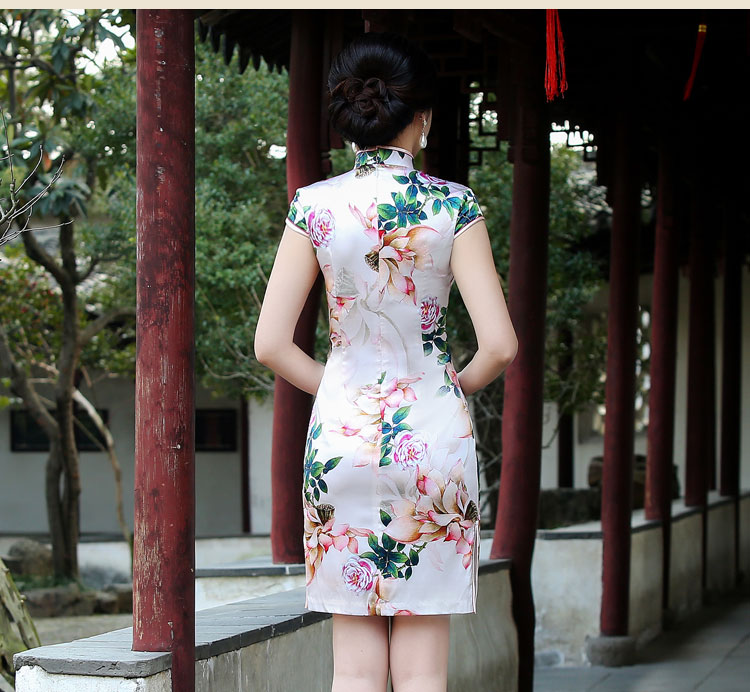 花韻古典時(shí)尚家佳樂文學(xué)短款旗袍裙