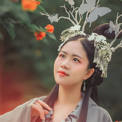 淡雅清新木槿花女生頭像，唯美古風(fēng)真人頭像