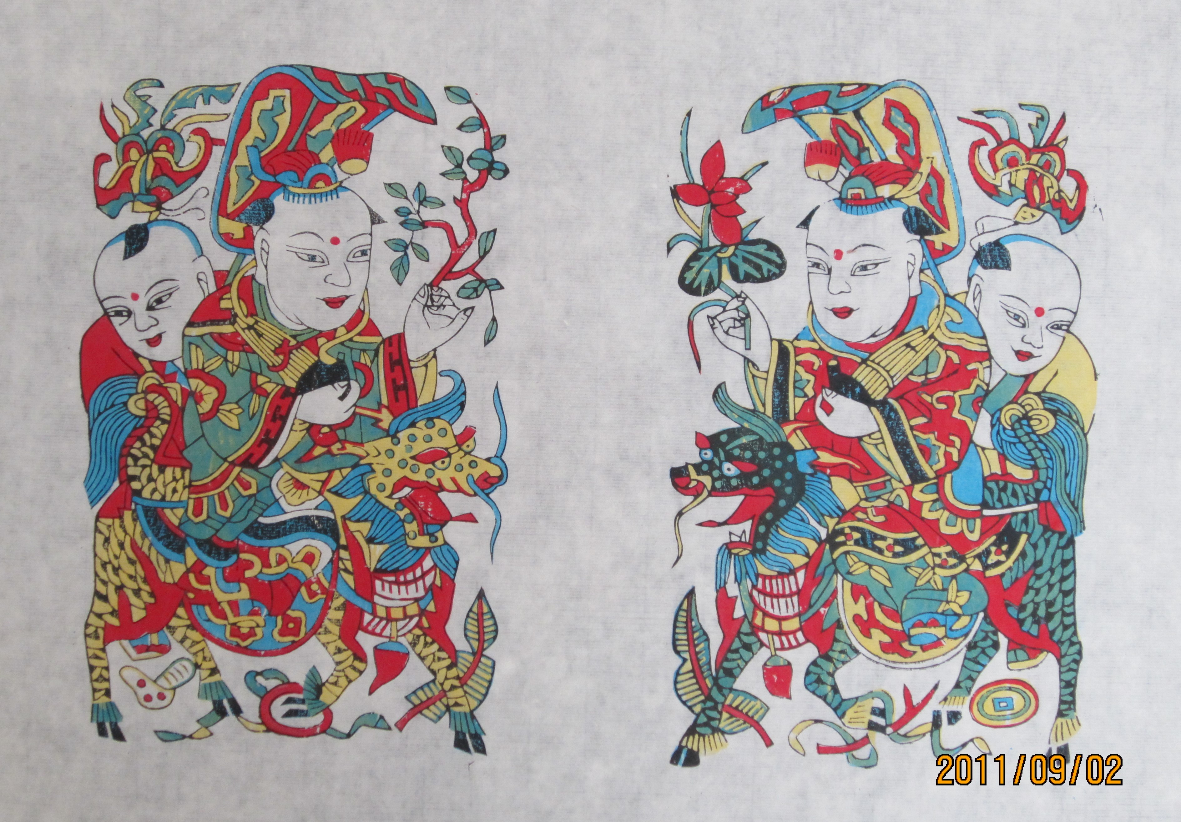 15款生動(dòng)門(mén)神人物年畫(huà)，唯美中國(guó)吉祥人物年畫(huà)