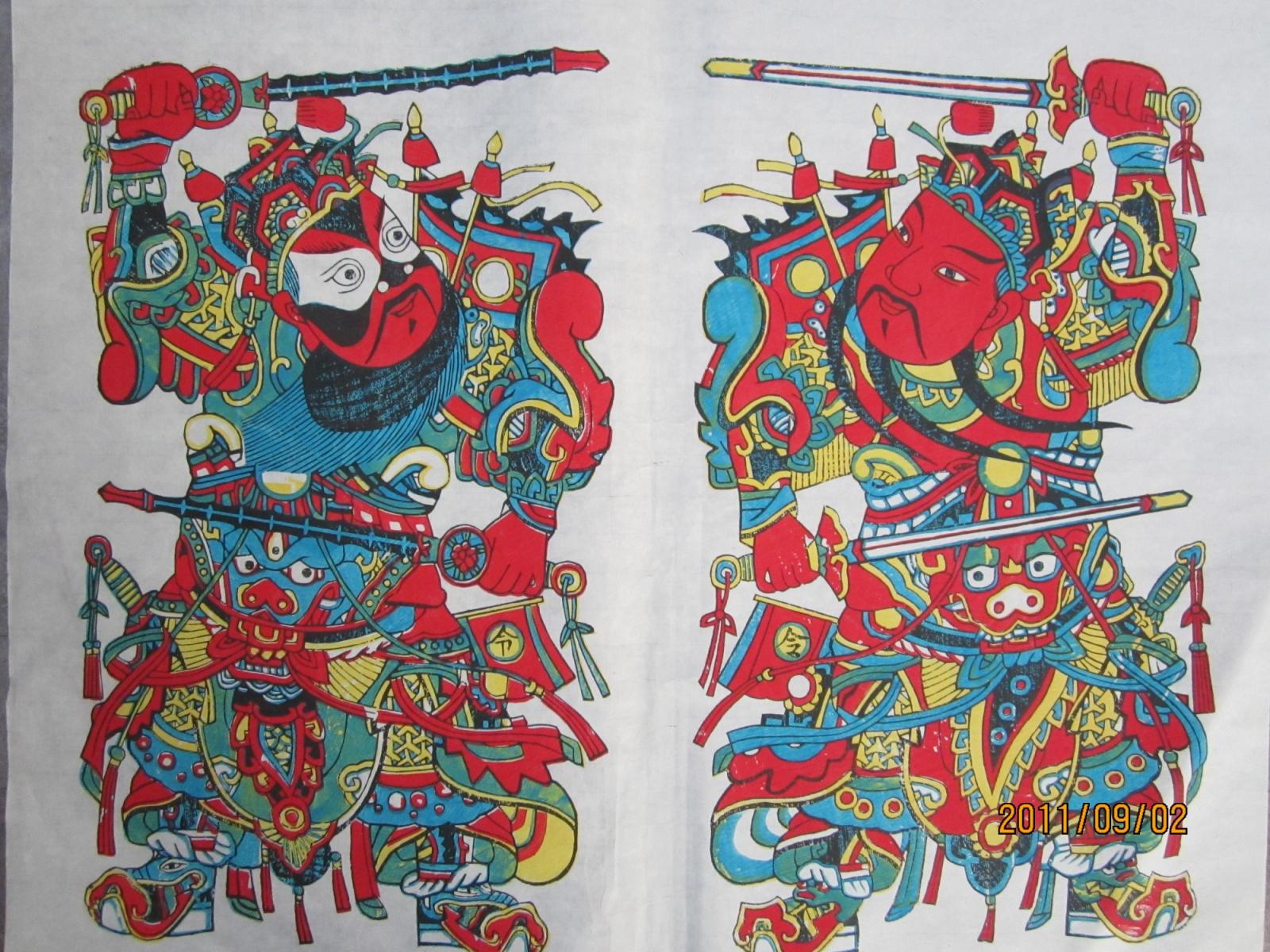 15款生動(dòng)門(mén)神人物年畫(huà)，唯美中國(guó)吉祥人物年畫(huà)