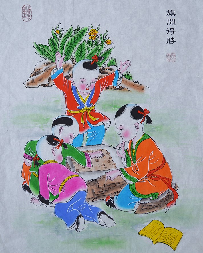 10款唯美生動(dòng)年畫娃娃，古風(fēng)手繪中國(guó)年畫
