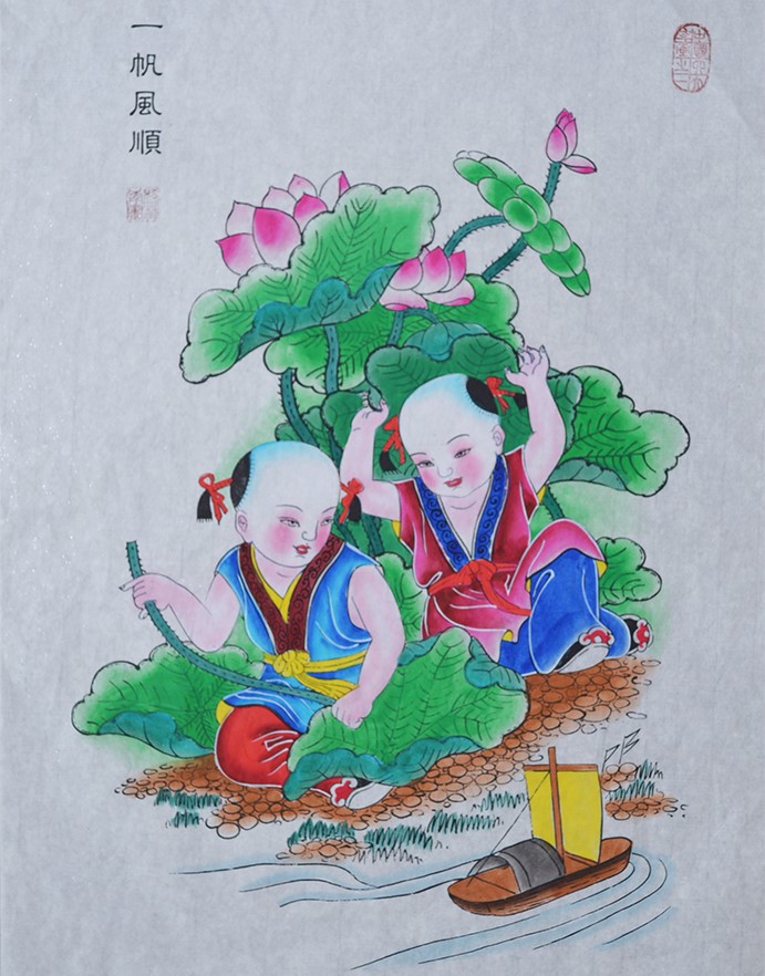 10款唯美生動(dòng)年畫娃娃，古風(fēng)手繪中國(guó)年畫