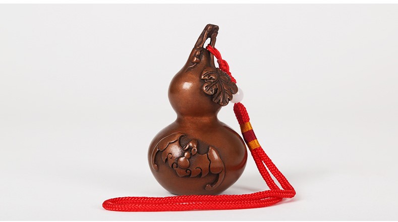 紫銅葫蘆擺件，文玩葫蘆把件工藝品