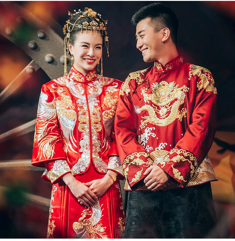 最美家佳樂(lè)文學(xué)中式禮服新娘,中式婚禮圖片