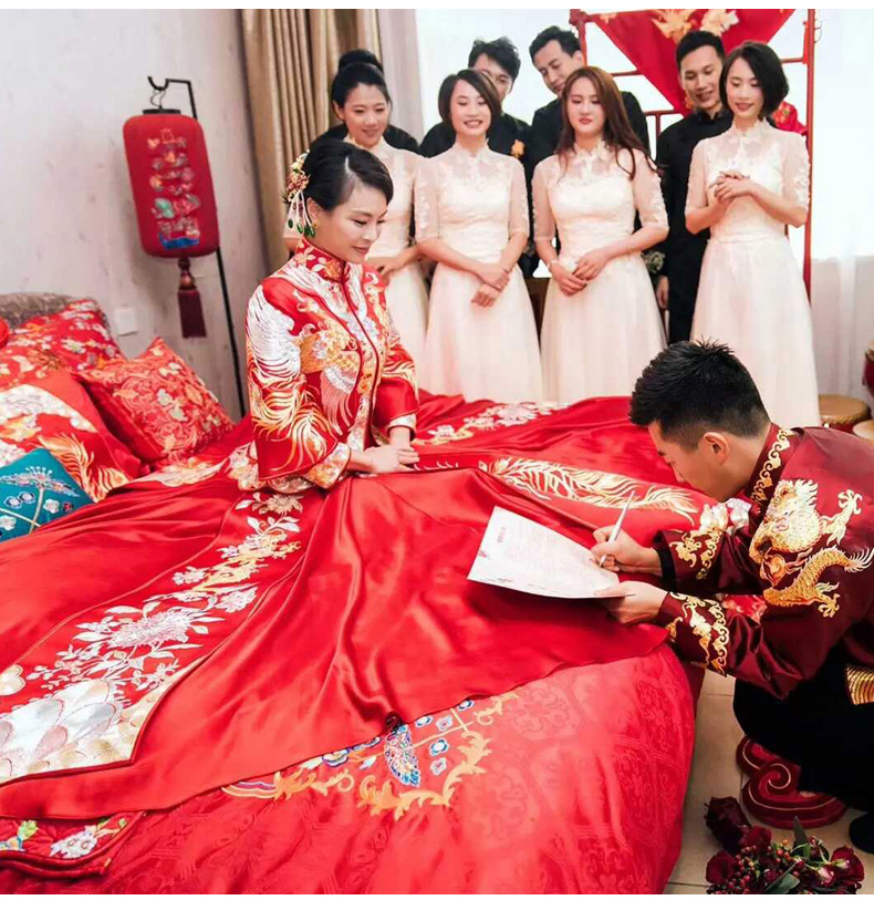 最美家佳樂文學(xué)中式禮服新娘,中式婚禮圖片