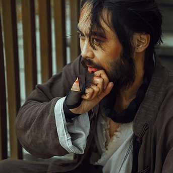 霸氣男生打架帶兵器頭像，唯美古風(fēng)真人頭像