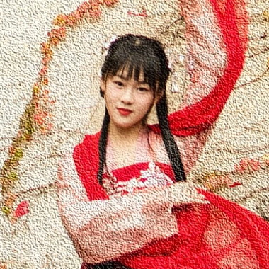 小清新粉衣帶團(tuán)扇女生頭像，唯美古風(fēng)真人頭像