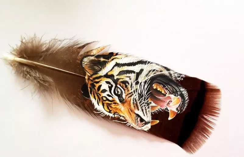 藝術源于生活:驚艷的彩繪羽毛!