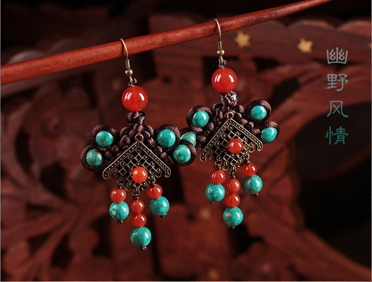 古典家佳樂(lè)文學(xué)個(gè)性耳飾流蘇耳環(huán)