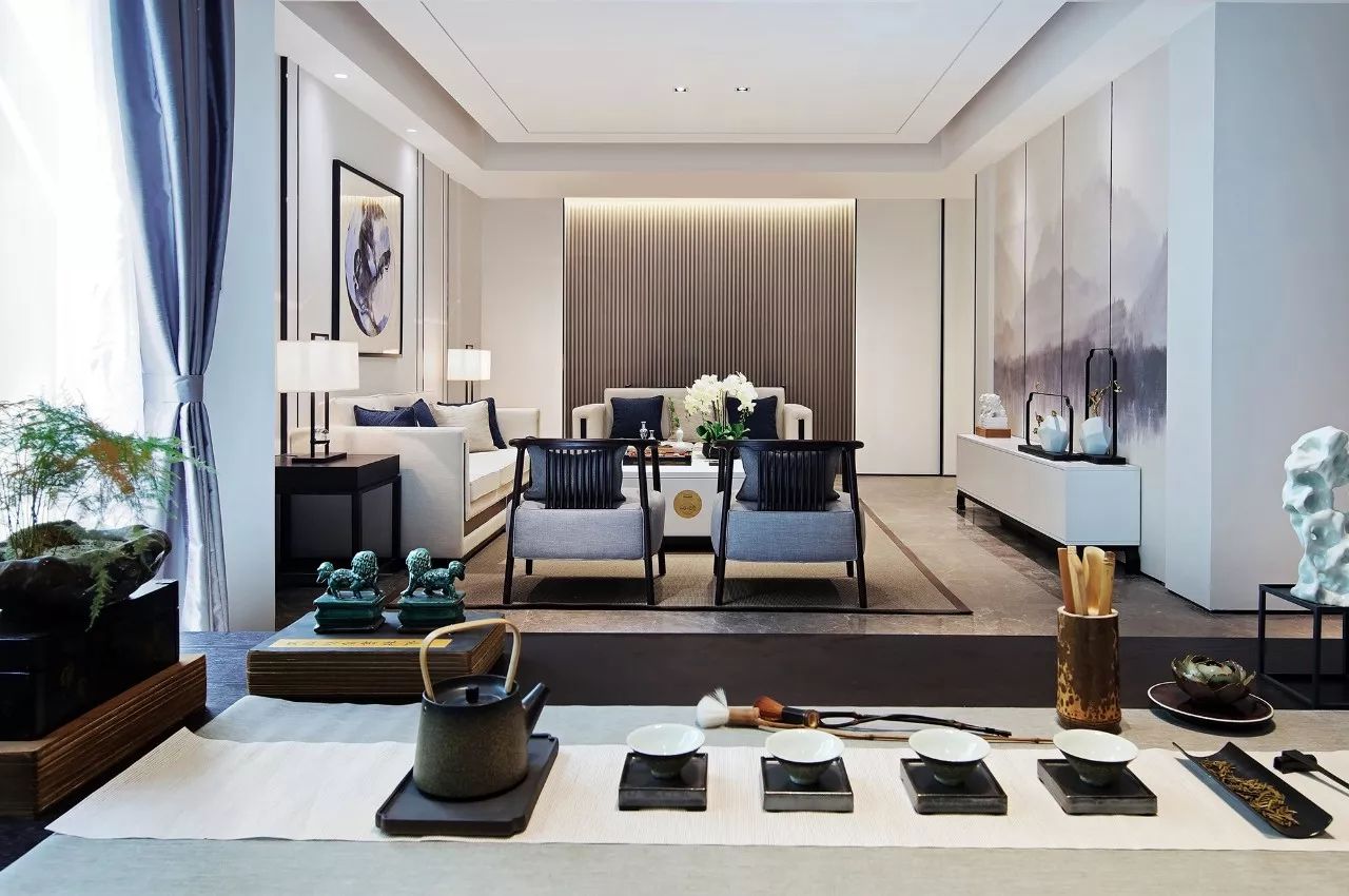 雙拼別墅樣板房：禪意留白的東方中式之美！