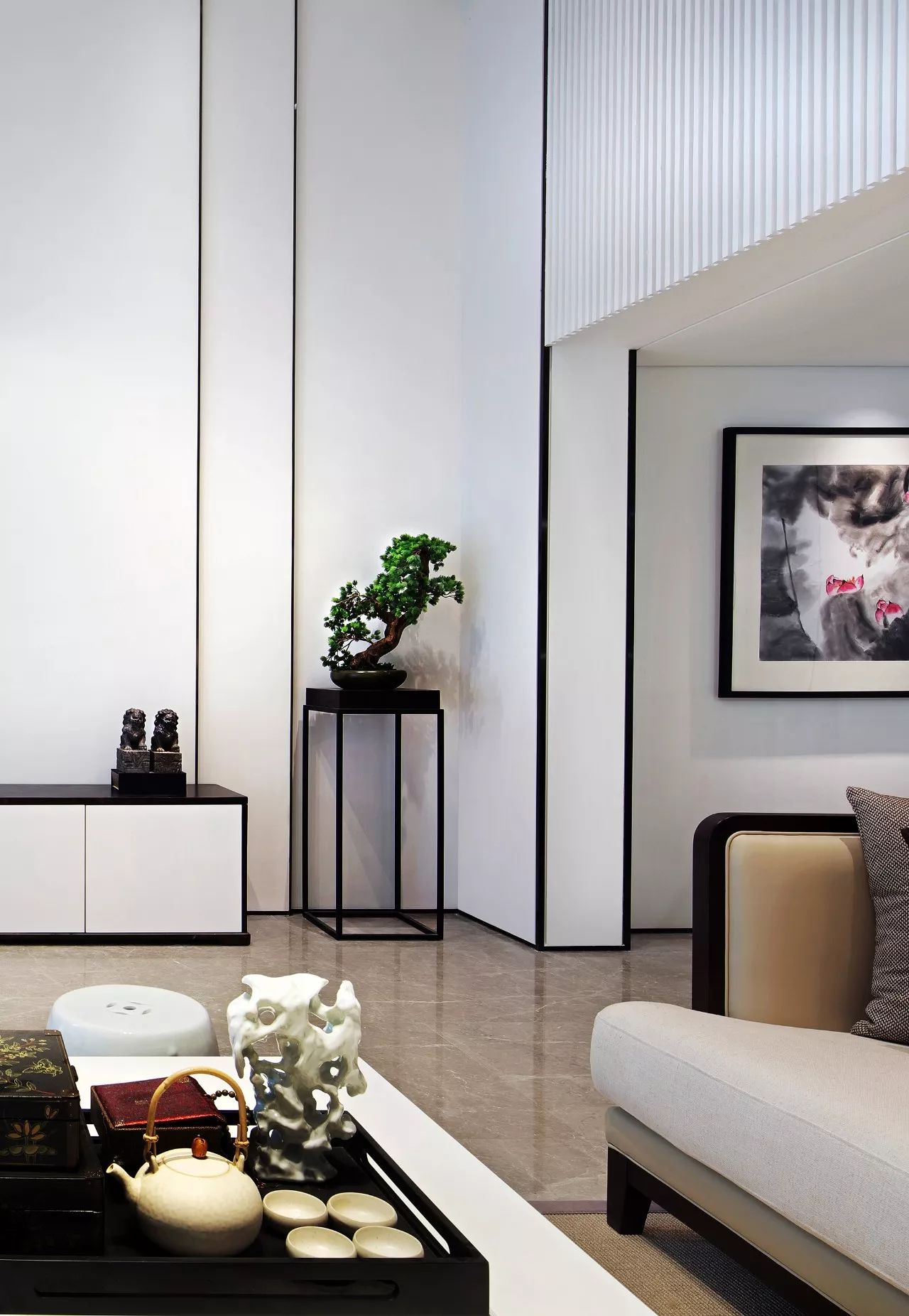 雙拼別墅樣板房：禪意留白的東方中式之美！