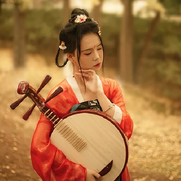 楓葉秋意文藝女生頭像，唯美古風(fēng)真人頭像