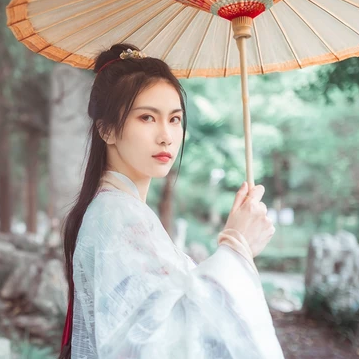 漢服情侶帶團(tuán)扇頭像，唯美古風(fēng)真人頭像