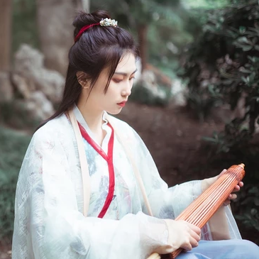 漢服情侶帶團(tuán)扇頭像，唯美古風(fēng)真人頭像