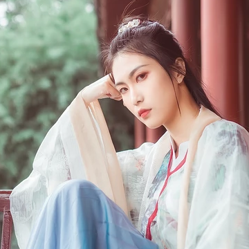 漢服情侶帶團(tuán)扇頭像，唯美古風(fēng)真人頭像