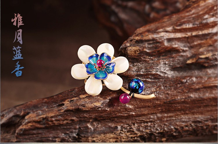 古風(fēng)花朵時尚小清新胸針飾品