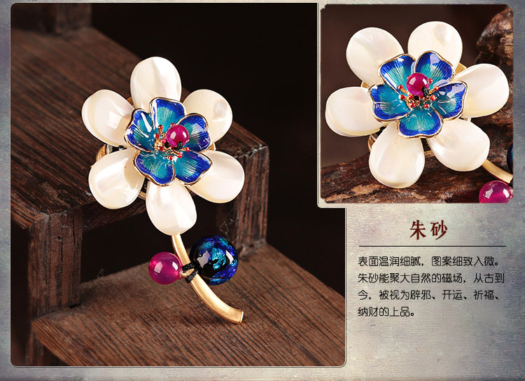 古風(fēng)花朵時尚小清新胸針飾品