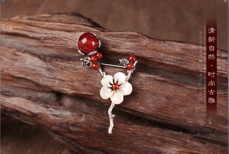 家佳樂(lè)文學(xué)貝殼花氣質(zhì)胸花胸針飾品