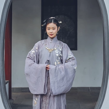 素雅灰色漢服女生頭像，唯美古風(fēng)真人頭像