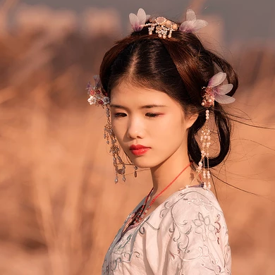 文藝小清新女生頭像，唯美古風(fēng)真人頭像