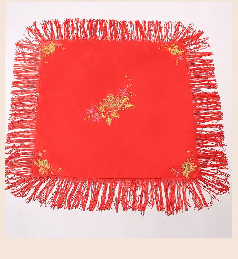 繁縷中式頭飾紅蓋頭，唯美流蘇刺繡新娘蓋頭