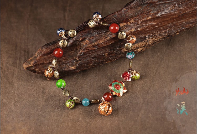 多彩鈴鐺腳鏈:古雅燦溪魚兒個性腳鏈