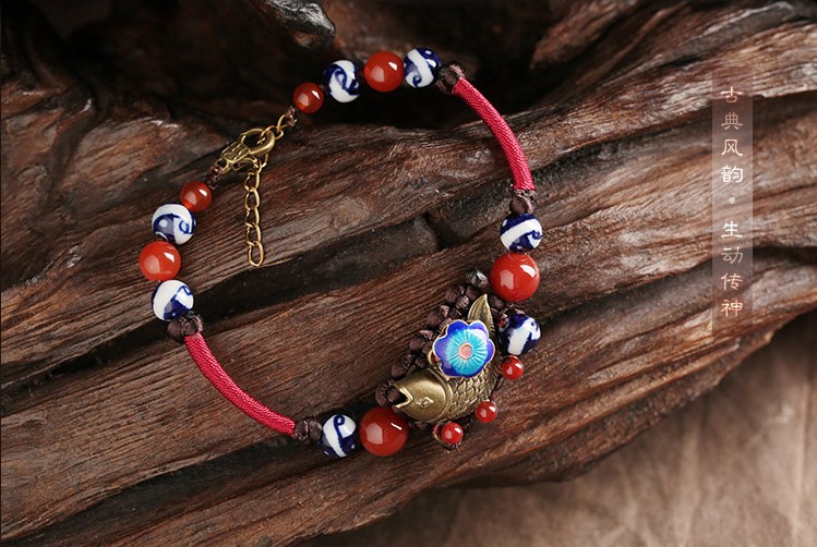 古銅素鯉腳鏈：復(fù)古民族風(fēng)魚(yú)兒腳鏈