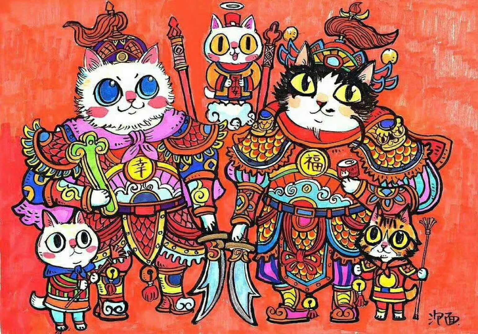 栩栩如生的年畫：六幅唯美動(dòng)人的手繪年畫圖片