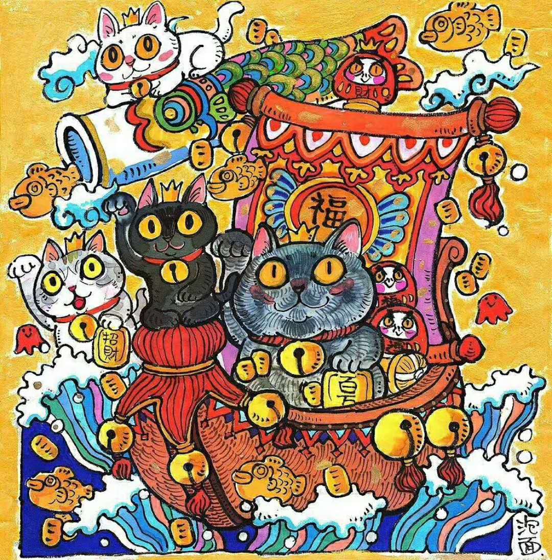 栩栩如生的年畫：六幅唯美動(dòng)人的手繪年畫圖片