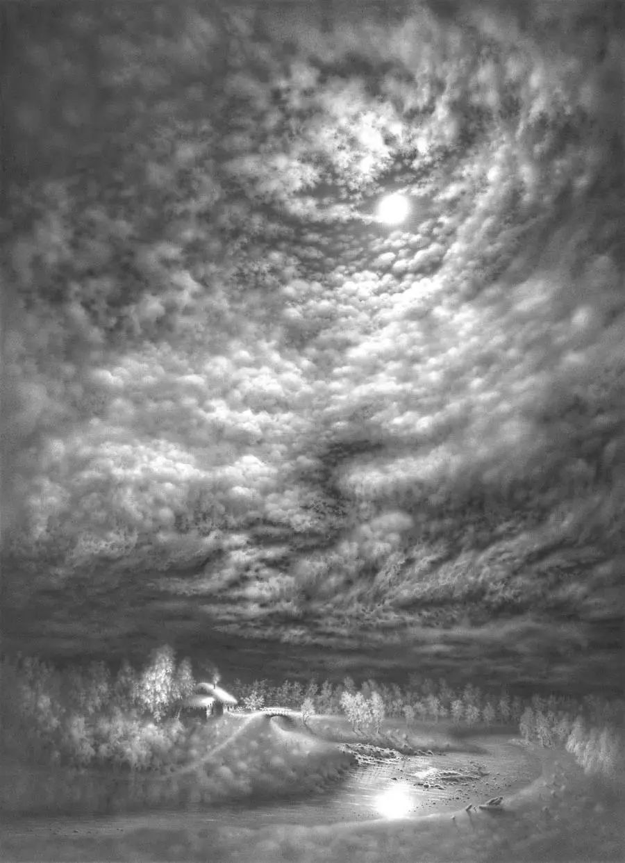 畫(huà)雪成魔黑白插畫(huà)：純粹用心把一件事反復(fù)做