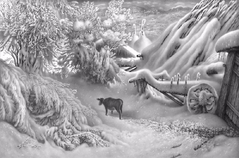 畫(huà)雪成魔黑白插畫(huà)：純粹用心把一件事反復(fù)做