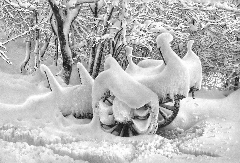 畫(huà)雪成魔黑白插畫(huà)：純粹用心把一件事反復(fù)做