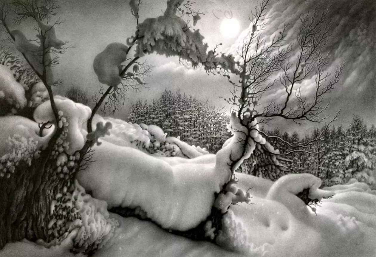 畫(huà)雪成魔黑白插畫(huà)：純粹用心把一件事反復(fù)做